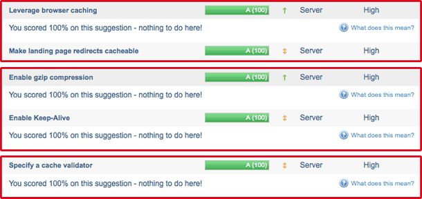SEO-Webspace Cache Features Webhosting Cache